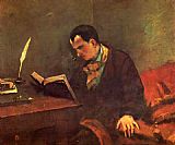 Gustave Courbet Famous Paintings - Portrait of Baudelaire